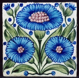Piastrella con design floreale in stile persiano